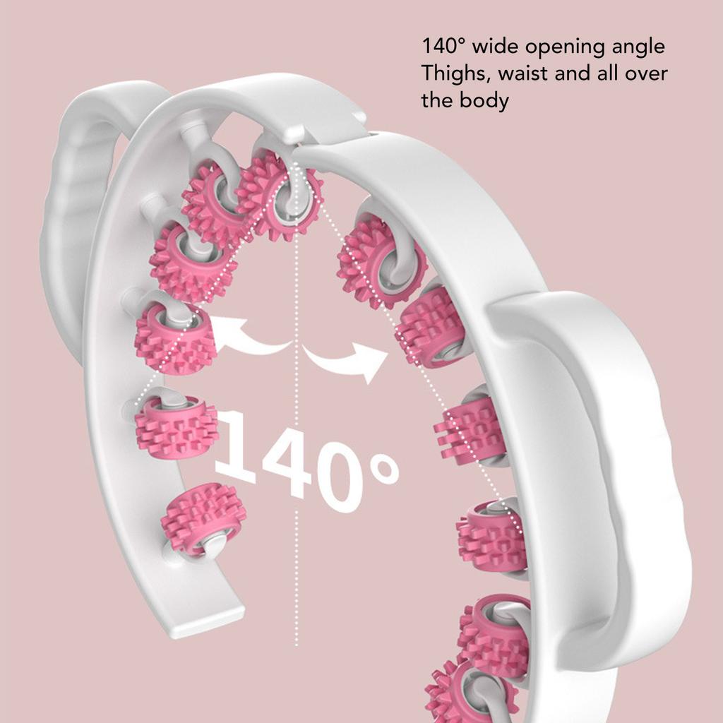 Beinklemme Massager Muskelroller Multifunktional Linderung von Schmerzen Kreisförmige Oberschenkelklemme Massage roller für Beine Pink