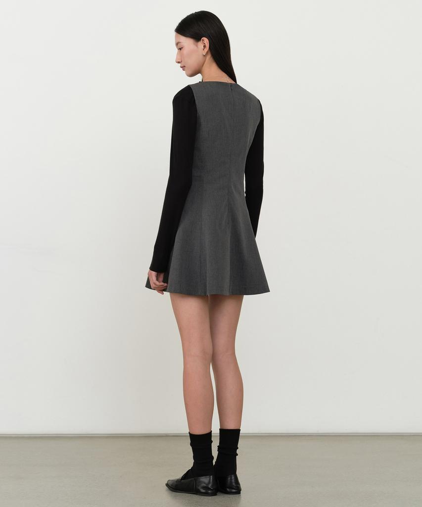 Musinsa Standard Woman Women'S Flare Mini Dress [Medium Grey]
