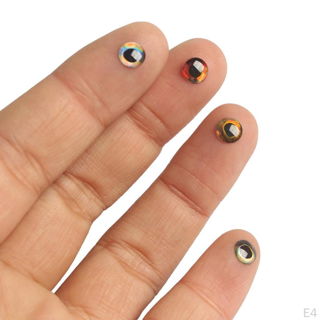 200pcs 3D Holographic Fishing Lure Eyes DIY Fly Tying Crafts 5.8mm