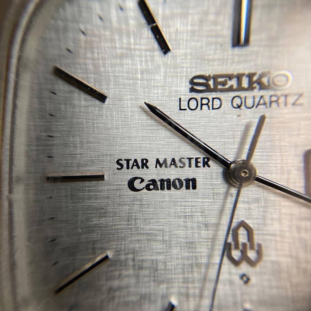 Used Super Rare SEIKO X Canon Double Name Road Quartz STAR MASTER