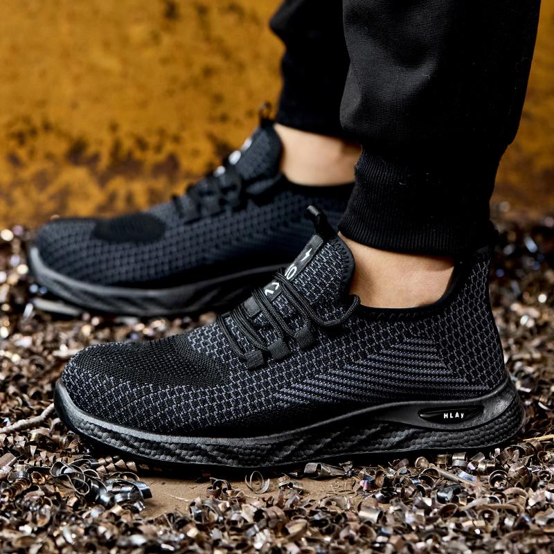 Men's Safety Shoes, Breathable Work Sports Shoes, Puncture And Smash Resistant Work Boots, Safety Protective Shoestactical Boots