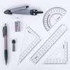 Eraser Compass Ruler Stationery Math Sets Math Learning Tools Geometry Kit Set Compass Ruler Kit
