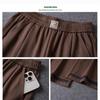 Spring 2025 Casual Plus Size Wide Leg High Waist Pants, Thin Drapey Summer Style, Khaki & Black