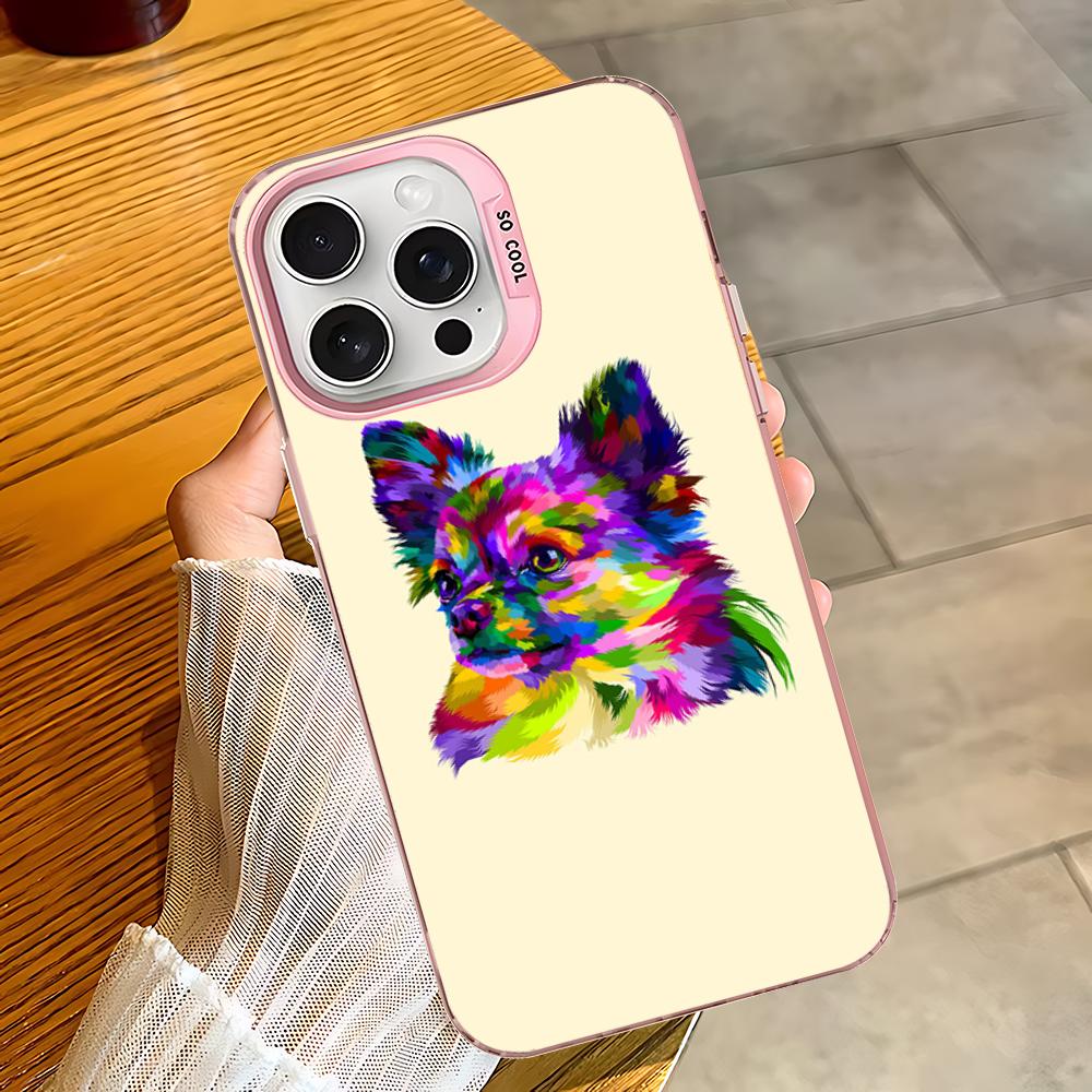 Cute Pet Chihuahua Dog Phone Case For IPhone 16 15 14 13 12 11 Pro Max X XR XSMAX 8 7 Plus Matte Shockproof Back Cover