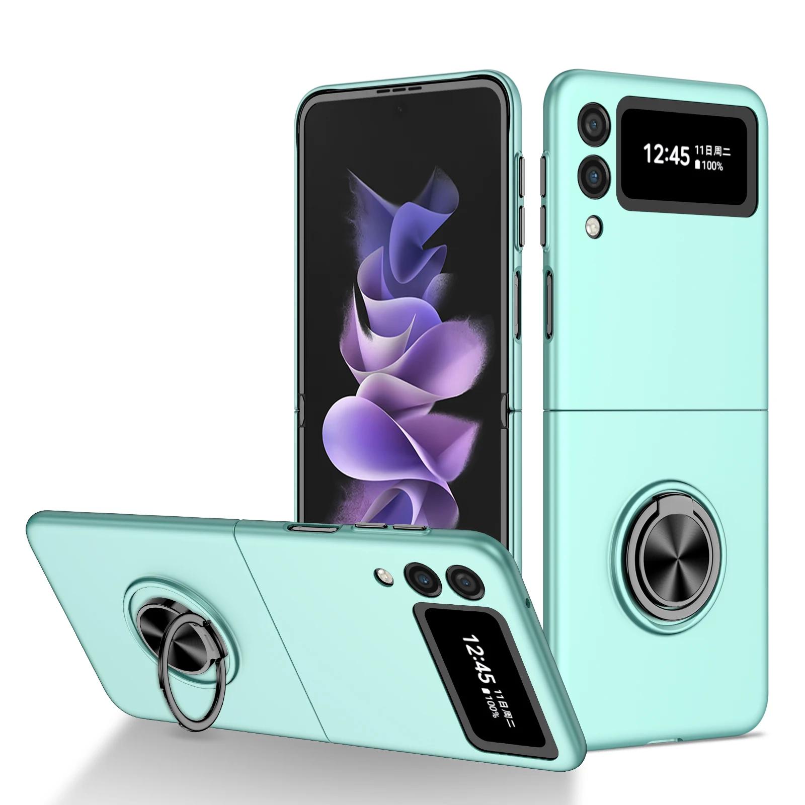 

Чехол-подставка с кольцом и защитой от царапин для Samsung Galaxy Z Flip 5 3 Flip5 Flip4 Flip 4 2 5G Flip3 Flip2 Нескользящий чехол for Samsung Z Flip 1