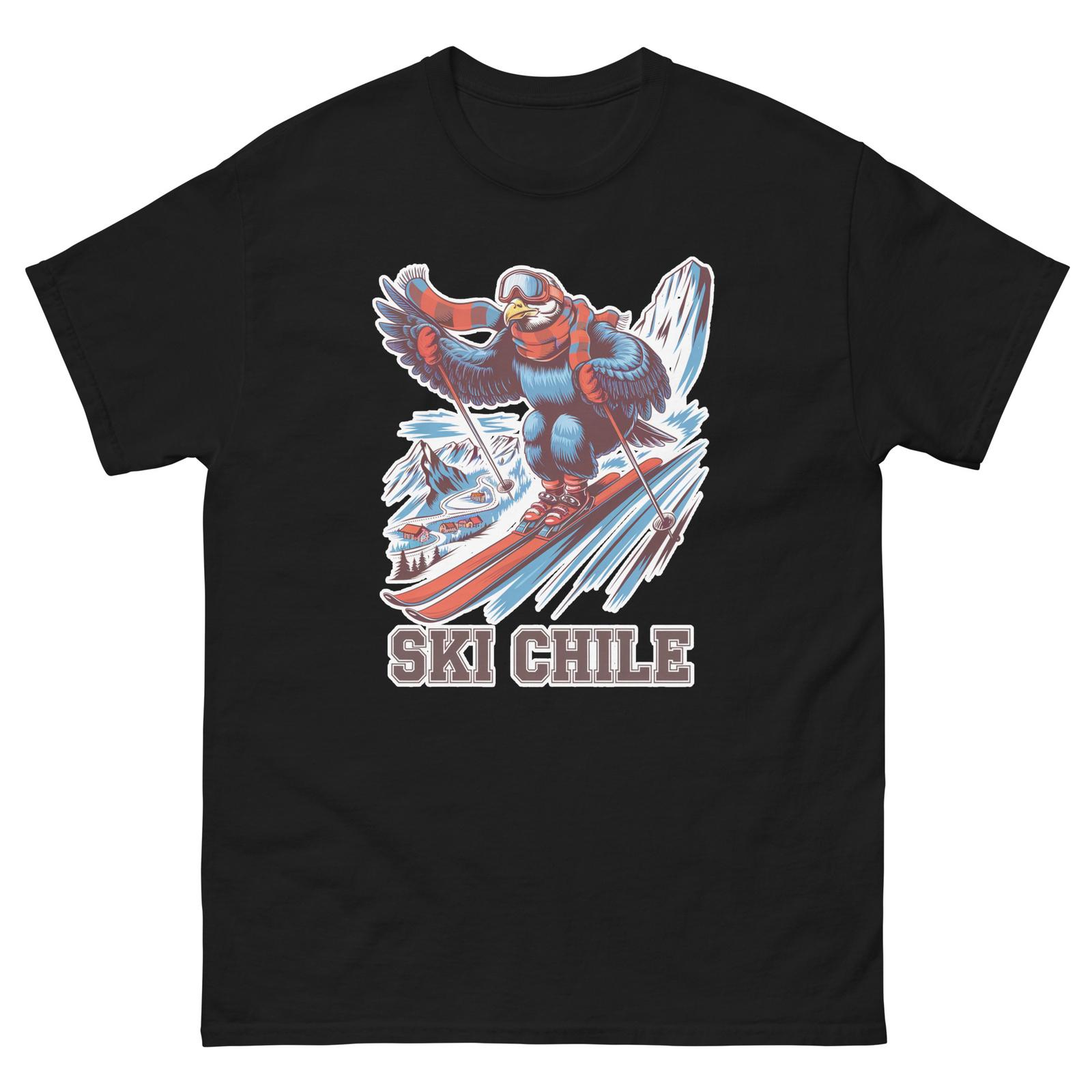 Ski Chile Eagle Cute Animal Skiing T-Shirt XL