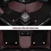 Custom Leather Car Floor Mats for Women - Cartoon Design, Double-Layer, Full Coverage