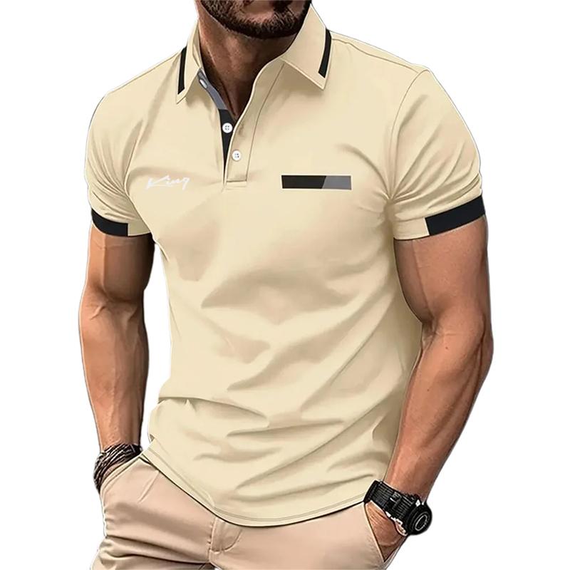 Men's sport lapel golf shirt casual polo shirt