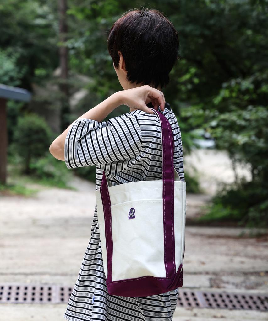 Dear Tint Santa Rudolph Canvas Tote_Purple