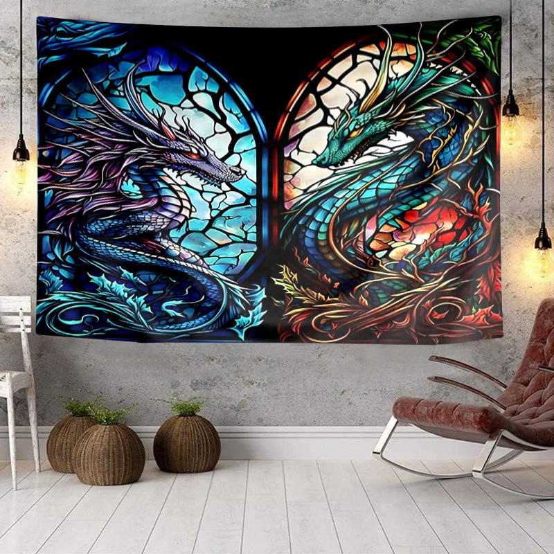 Mythical Dragon Flight Tapestry Room Decoration Wall Hanging for Living Room Bedroom, dormitory, Birthday and Christmas gifts