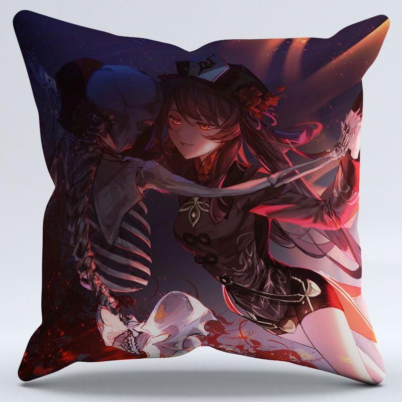 Genshin Impact Hu Tao Pillow Case Home Decorative Magical Anime Cushion Game