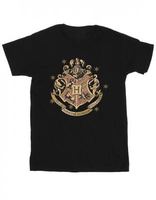 Goldenes Hogwarts-Wappen-T-Shirt für Herren