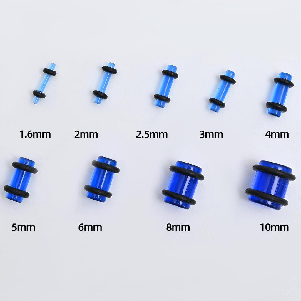 Acrylic Heart & Triangle Ear Plugs – Colorful Piercing Jewelry In Multiple Sizes