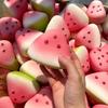Simulering Vannmelonbit Klemleke Stresslindring Frukt Klype Sensorisk Leke Barn Voksne Myk TPR Stressball Beroligende Fidget-leke