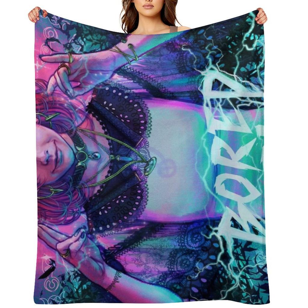 Willow - Bored Now Throw Blanket Picnic Cute Blankets For Bed Plaid Blankets