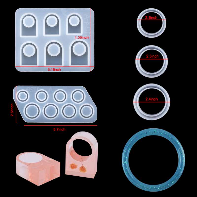 Transparent Epoxy Resin Molds Set Silicone Molds For Epoxy Resin Kit Silicone Moule For Jewelry Making DIY Craft Art Supplies