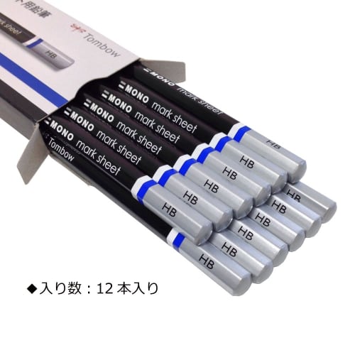Tombow Pencil MONO Mark Sheet Pencil HB (Ultra-fine Core Pencil That Is Easy To Fill In) 1 Dozen LM-KNHB