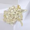 Blucome Creative Oil Dripping Zirconium Embroidered Brooch Women's Temperament Clothing Accessories Plant Series