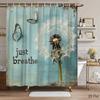 Bohemian Butterfly Dandelion Shower Curtain Blue Nature Boho Bathroom Decor Waterproof Polyester Spa Curtain Just Breathe Art