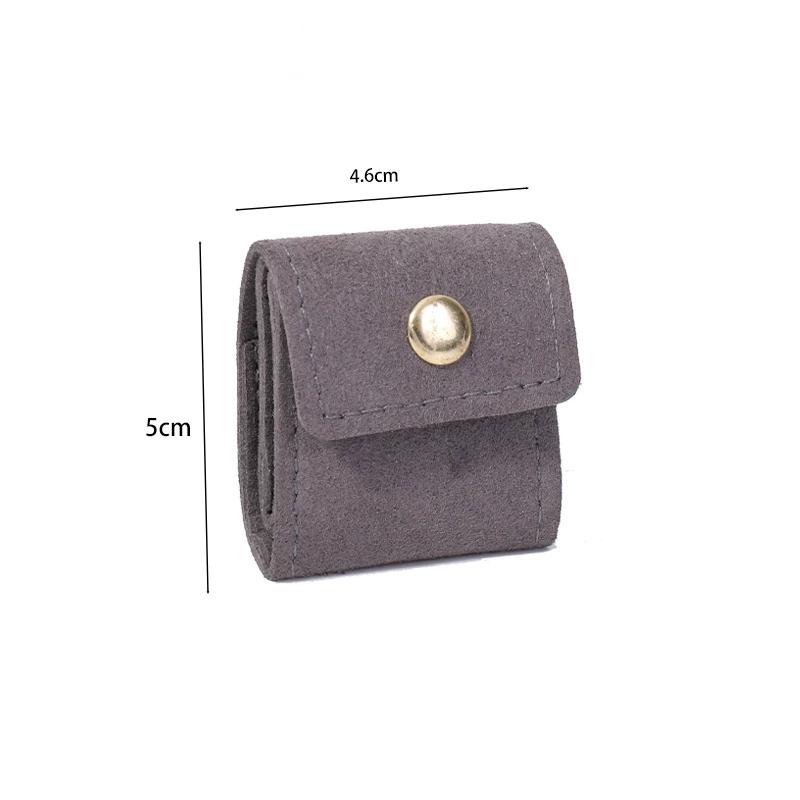 

Mini Folding Jewelry Bag Earrings Jewelry Necklace Storage Bag Jewelry Boxes Portable Travel Storage Bag Storage Packaging Box сірий колір