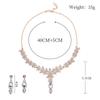 GemChic Women's New Exquisite Hollow Alloy Branch Crystal Rhinestone Drops Collarbone Necklace Earrings Two Piece Set Birthday Christmas Jewelry Gift