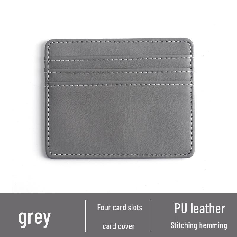 

PU Leather Card Holder - Unisex, Large Capacity for Driver s License & Bank Cards сірий колір