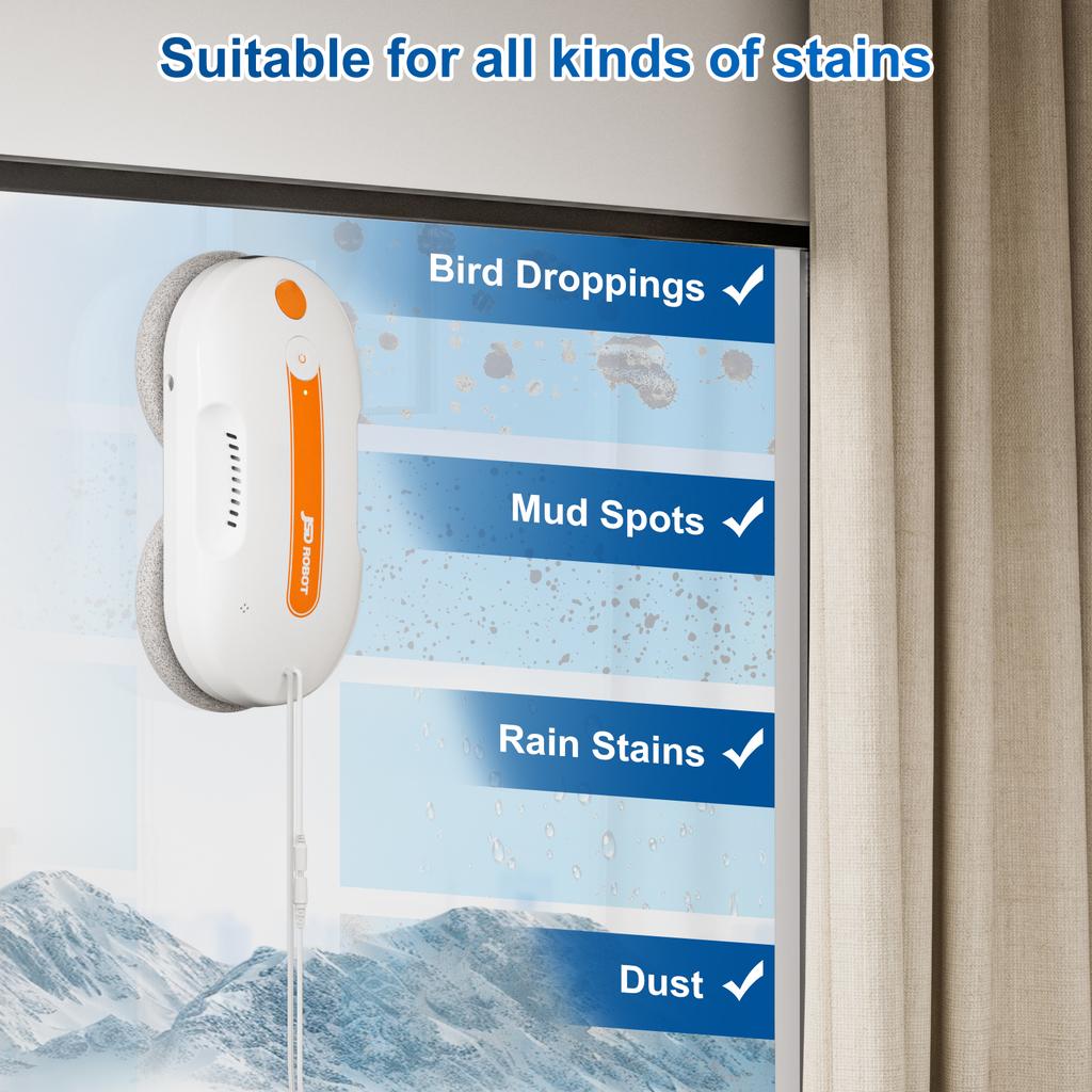 5300pa High Suction and Low Noise CE Certification One Click Start Automatic Path Planning Electric Window Cleaning Robot