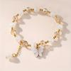 3pcs Boho Glass Bead Bracelet Set, Butterfly Pendant Vintage Elegant Wristband - Ideal Birthday Gift for Women, Charm Bracelets