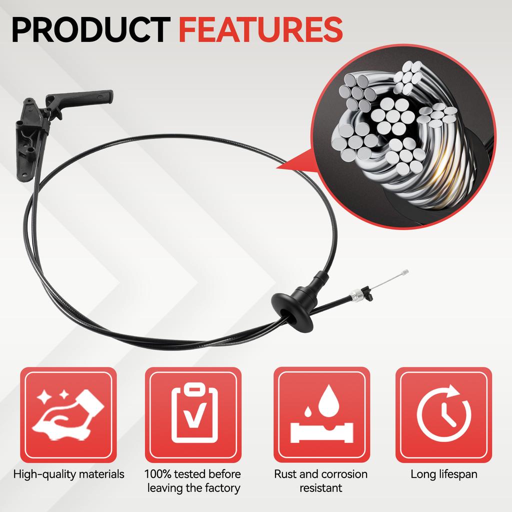 1PC New Front Bonnet Release Cable With Latch For Peugeot Partner Citroen Berlingo 2008-2019 7937Q8 Car Accessories Engine Parts
