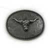 Higanbana Ethnic Style Oval Denim Belt Buckle - Unique Alloy Smooth Design