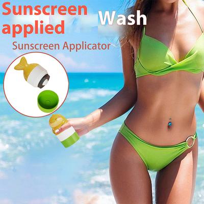 Solskyddsapplicator Återanvändbar Solskyddslotionapplicator Bärbar Applicator För Barn Vuxna Resor