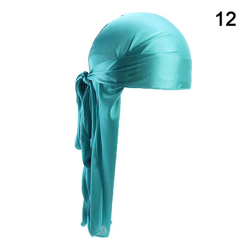Unisex Menn Kvinner Bandana Durag Hodeplagg Hodeplagg Silke Piratlue Wrap Hatter
