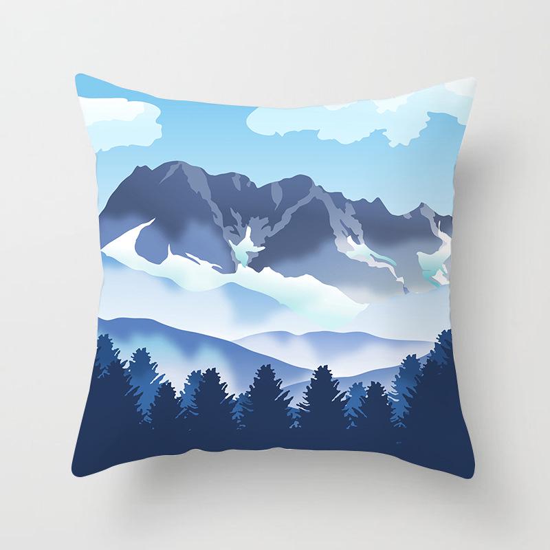 Ins Homewares Dusk Trees Sofa Car Pillow Cover Office Cushion Cover