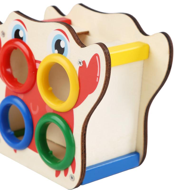 Hölzerne Klopfbank Baby Werkbank Klopfkugel Spielzeug Montessori Spielzeug Farbabgleich Hand-Auge-Koordination Feinmotoriktraining
