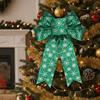 Sparkling Xmas Tree Bowknot Ornament Creative Christmas Hanging Decoration  Xmas Party Supplies