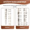46Pcs/Set Mix Kit Old Looking Retro Antique Brass Bronze Decorative Vintage Key For Steampunk Charms Pendant Jewelry Easy To Use