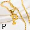 Anniyo AZ Letters Kettingen Dames Heren Verguld Initial Hanger Touwketting Engelse Letter Sieraden Alfabet Afrikaans #058002B