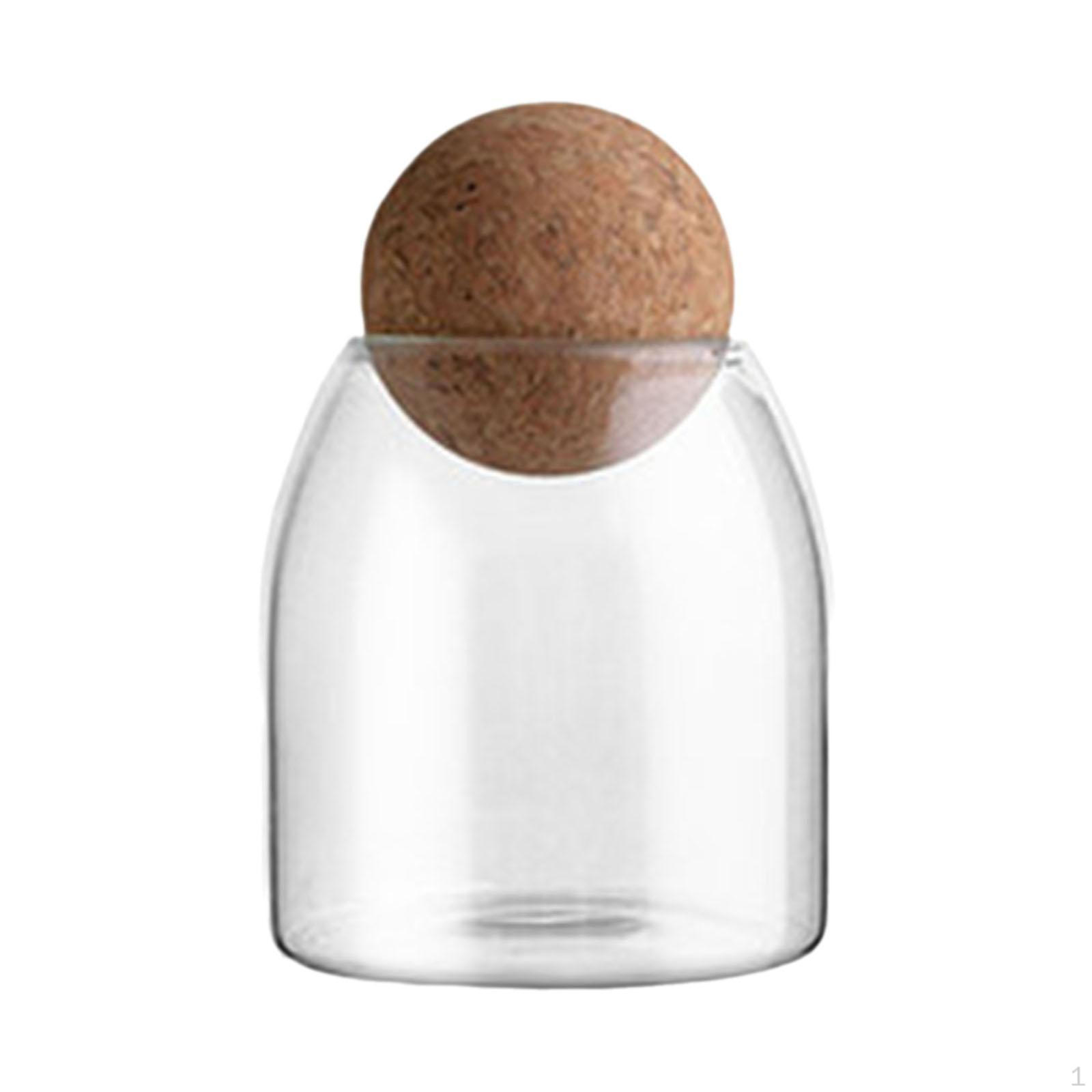 

Контейнер для хранения продуктов из прозрачного стекла с пробковой крышкой для организации кладовой