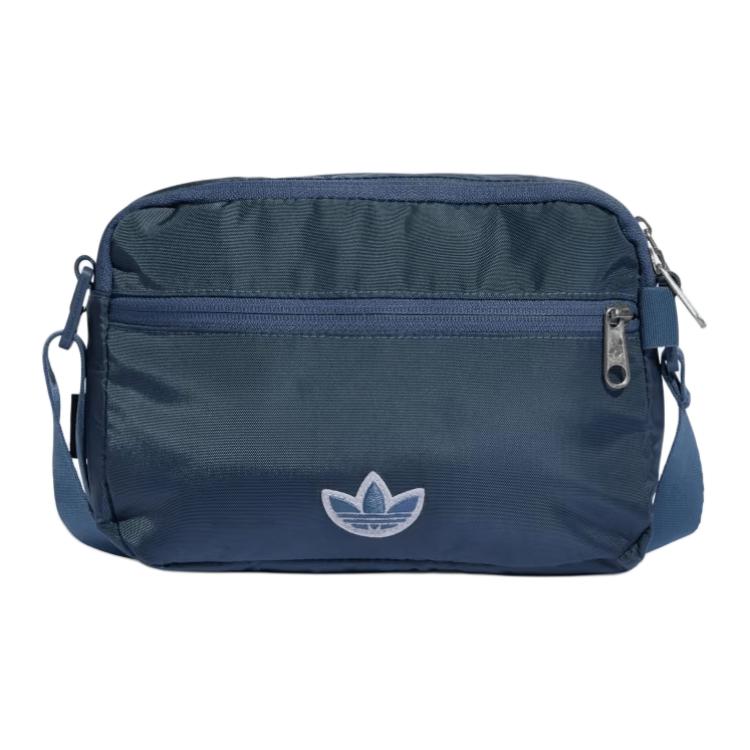 New Adidas Originals Premium Essentials Polyester Shoulder Bag, Crossbody Bag Small Unisex Ink Blue IS4600