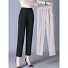 Women's Lightweight Ice Silk High-Waist Casual Pants for Summer - Mid to Elderly, Loose Fit, Nine-Length
