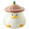 Ceramic Mug with Lid Cute Cartoon Hat Duck Mug Household Coffee Cup Breakfast Milk Cup Beautiful Water Cup