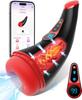 Sex Toys for Men Male Masturbator - APP Control Adult Toys Male Masturbators Penis Pump with 9 Sucking & 9 Vibrating, 3D Textured Sleeve Heating