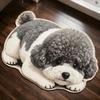 2D Home Decor Carpet Non-Slip Cartoon Carpet Cute Dog-Shaped Area Rug  Living Rooms