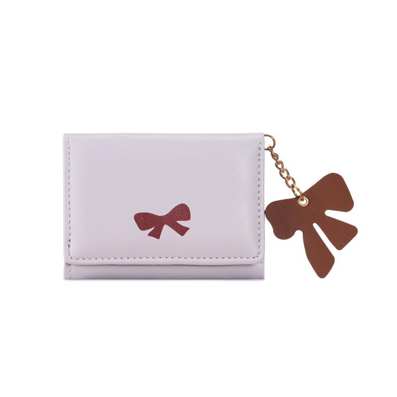 Wooden Bow~ Women's Wallet Cute Girl Portable Multifunctional Change Bag