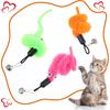 30PCS Cat Worm Toy Refills,Colorful Fuzzy Worm Cat Toy Teasers,Interactive Cats Wand Attachments Replacements for Indoor Cats Kitten(Multi Colored)