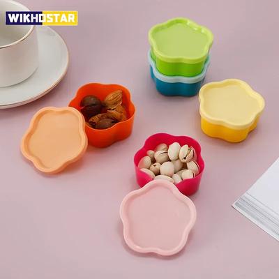 5Pcs Cookie Boxes Gift Rainbow Color Storage Kitchen Portable Food Box Multi-function Sundries Candy Wedding Condiment Bottle
