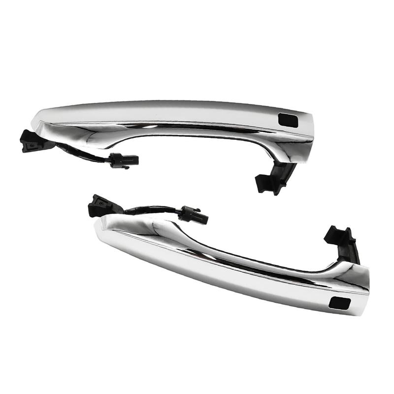 1Pair Inductive Handle Assy 82651-F2200 82651-F2210 For Hyundai Elantra 2017-2020 Outside Door Pull Handle Have Button серебряный
