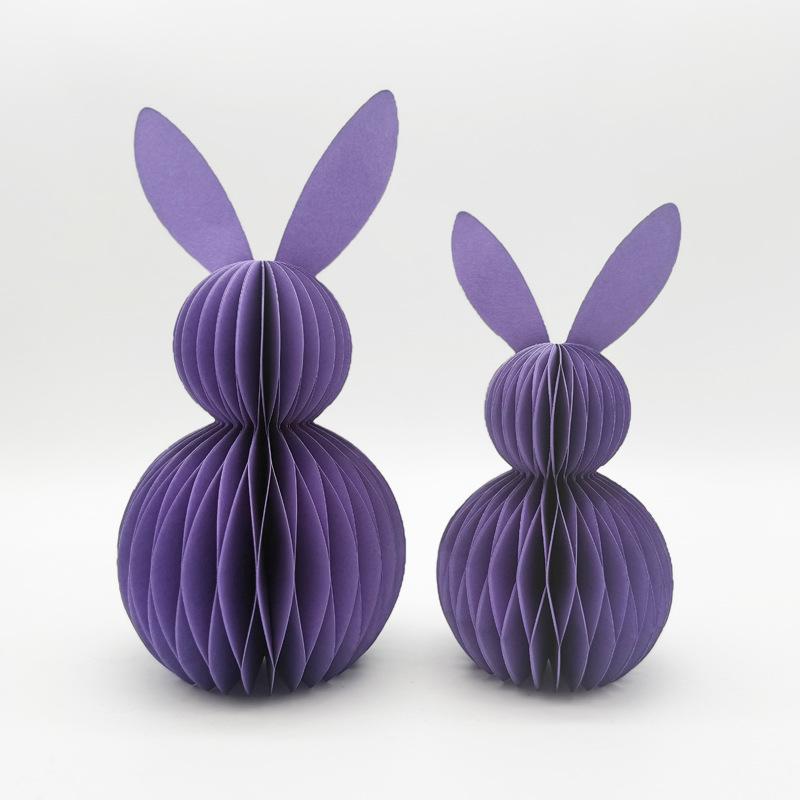 Paper Honeycomb Bunnies Easter Bunny 3D Ornament Easter Day Party Decorations Cute Rabbit For Wedding Birthday