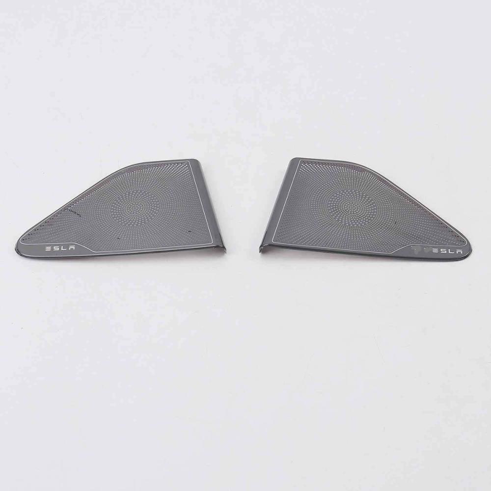 Pentru Tesla Model 3 ornamente 2 buc pentru capacul difuzorului ușii din față și din spate Decorare Tesla Interiorul mașinii