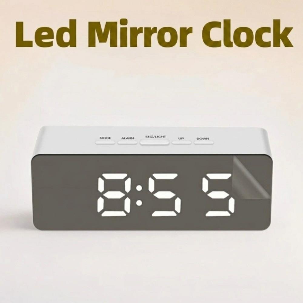 Smart Digital Alarm Clock Night Light Mirror Clock Fashion LED Electronic Clock Kids